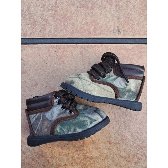 Toddler Boots Size 2 Lace Up Work Boot Camo - Picture 1 of 2